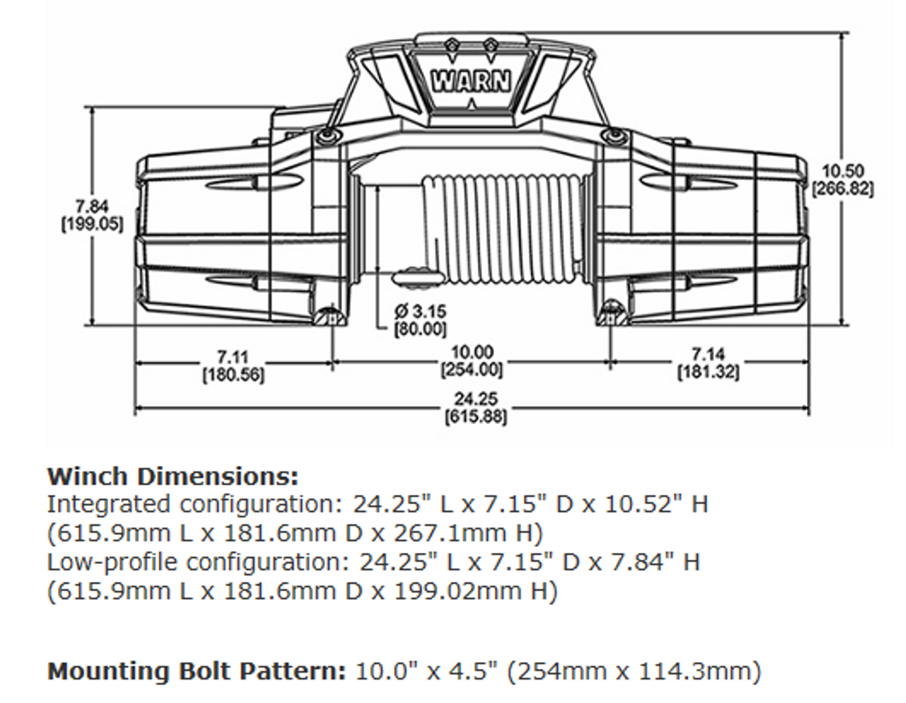 Warn ZEON 10 Platinum With 10,000 Lb Capacity Winch - 92810