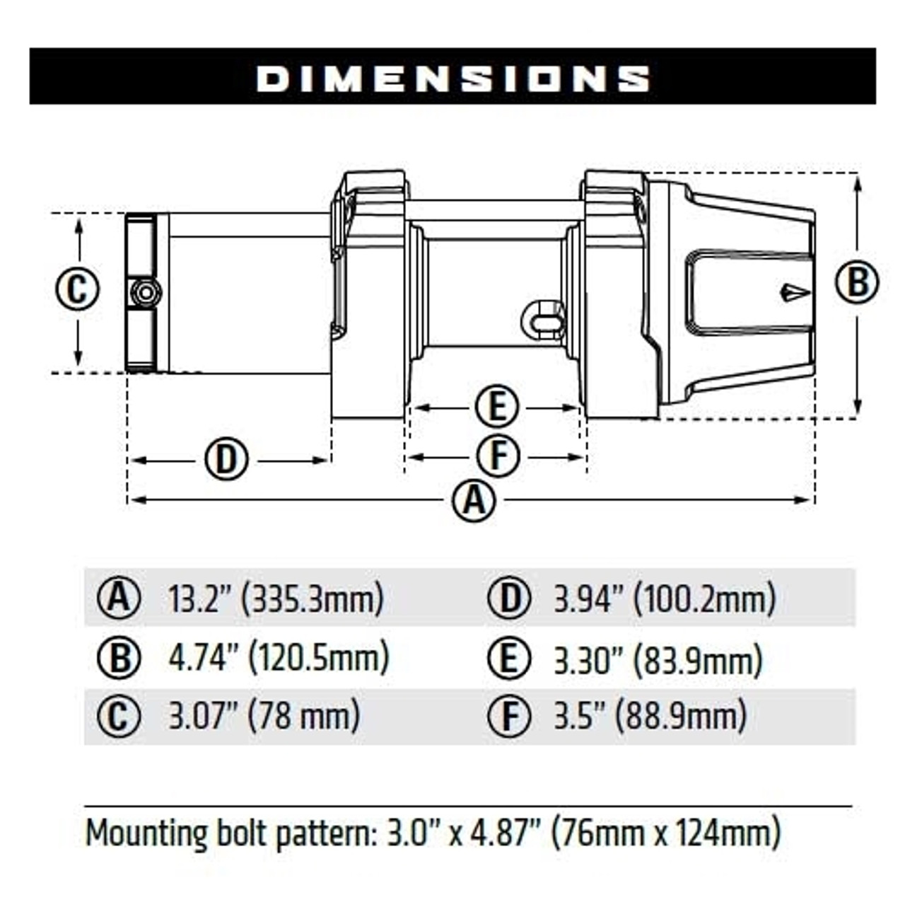 Warn VRX 25-S Synthetic Rope Power Sport Winch - 101020