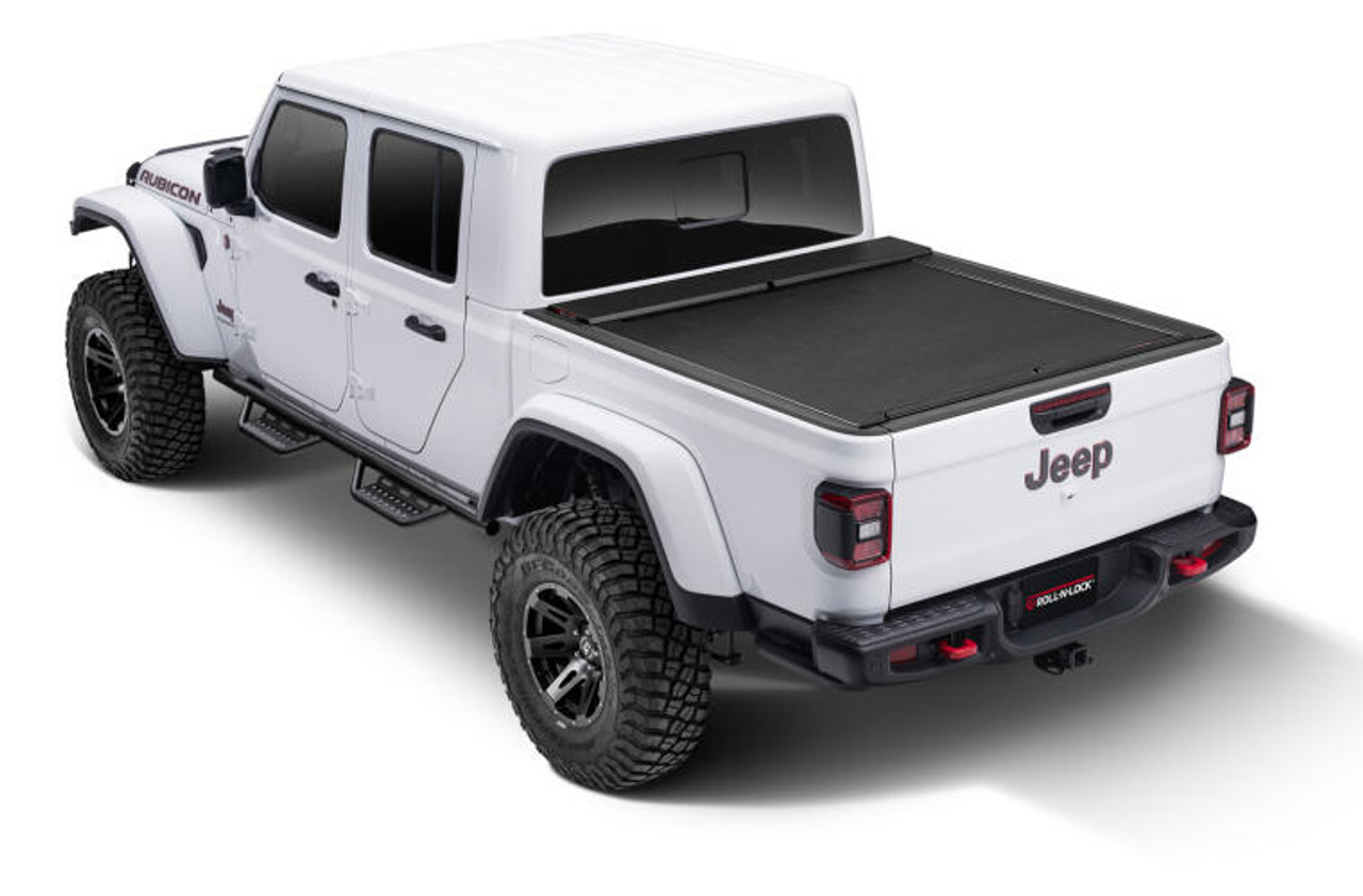 Roll-N-Lock M Series Bed Cover For Jeep Gladiator (Trail Rails) - LG495M