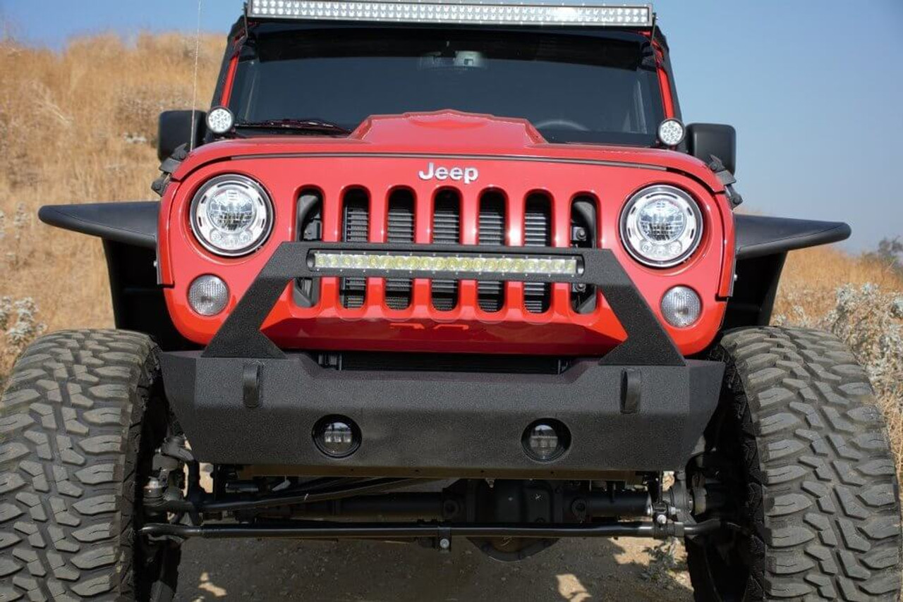 DV8 FS-25 Stubby Front Bumper For Jeep Wrangler JK/JL/Gladiator - FBSHTB-25