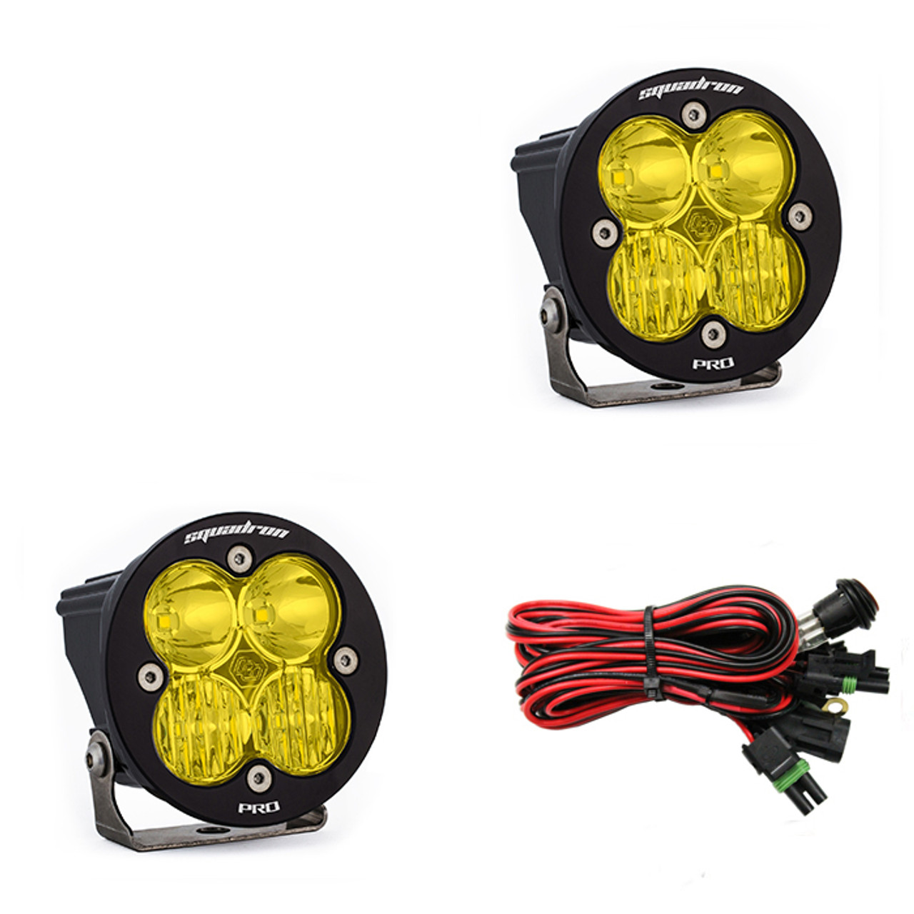 Baja Designs Squadron-R Pro Pair Driving Combo Amber LED Light - 597813