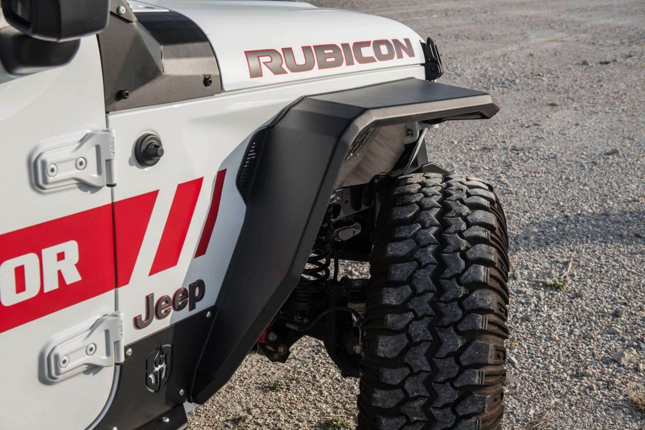 Road Armor Stealth Front Fender Flare W/ Switchback LED For 1819 Jeep