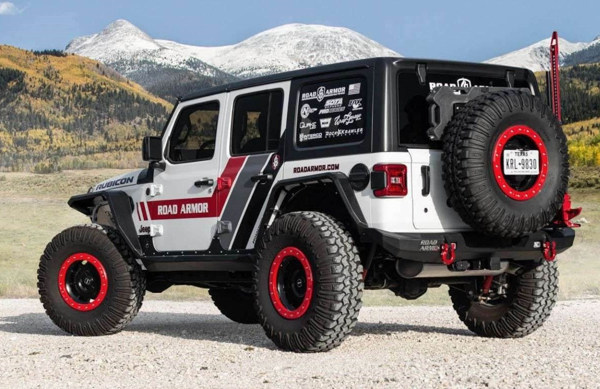 Road Armor Stealth Front Fender Flare W/ Switchback LED For 1820 Jeep Wrangler JL / Gladiator