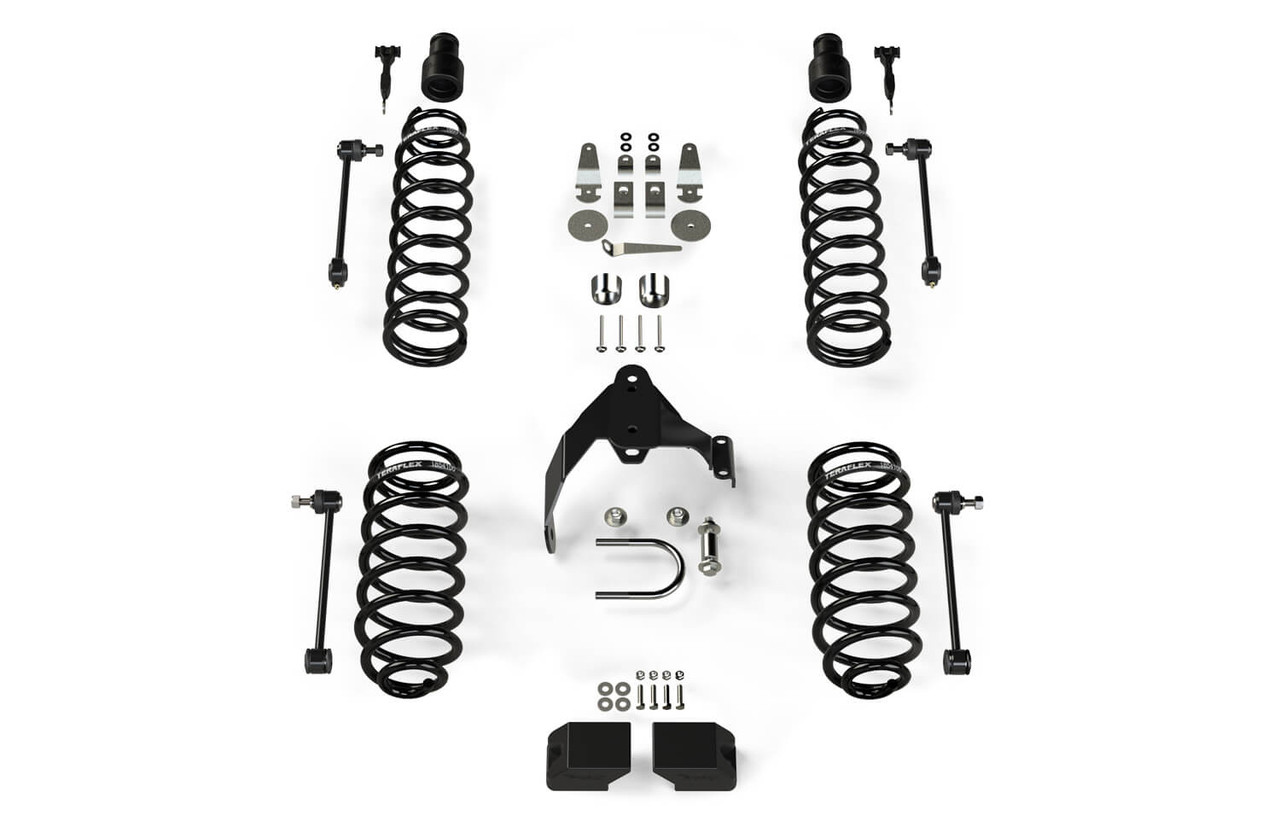 TeraFlex 3” Coil Spring Base Lift Kit For 07-18 Jeep Wrangler JK - 1151200