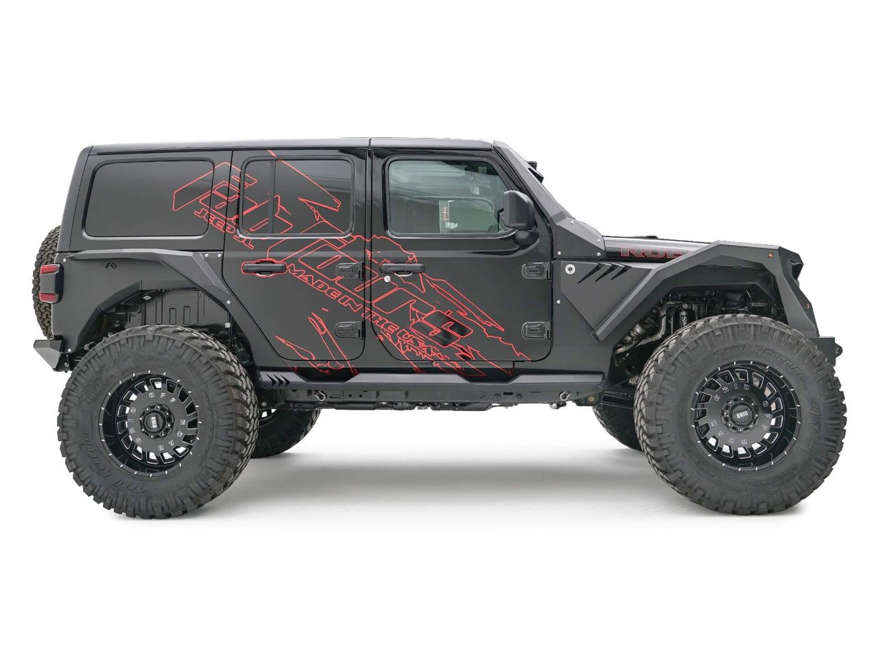 Fab Fours Rock Sliders For Jeep Wrangler JL - JL18-G1550-1