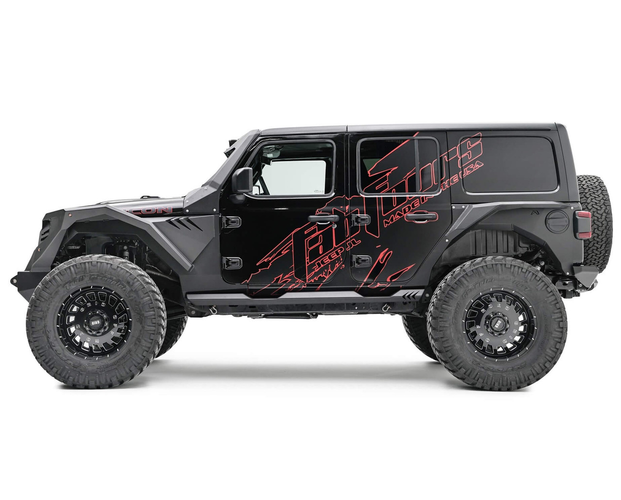 Fab Fours Rock Sliders For Jeep Wrangler JL - JL18-G1550-1