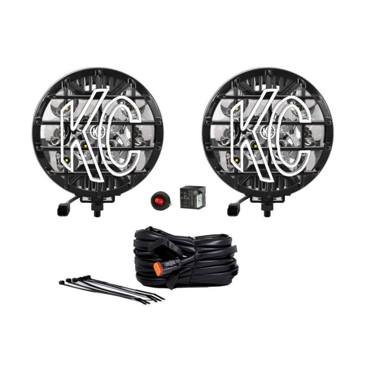 KC HiLiTES 6" SlimLite LED Light 50w Spot Beam - 100