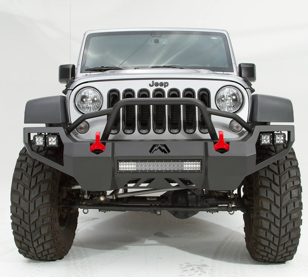 Fab Fours Vengeance With Guard Front Bumper For 07-18 Jeep Wrangler JK - JK07-D1852-1