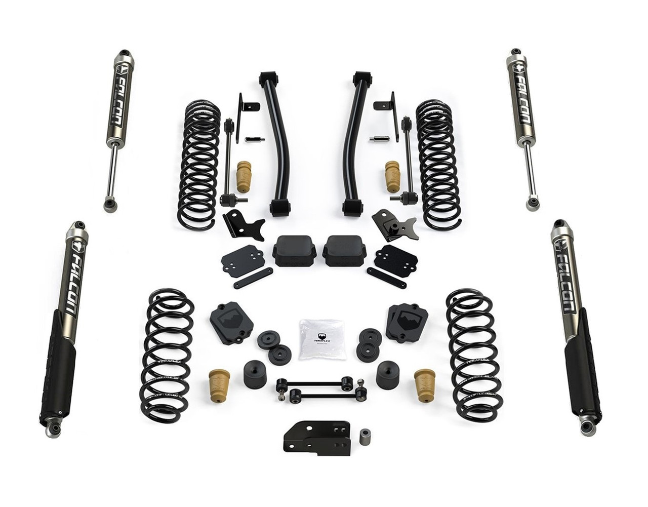 TeraFlex 2.5” Sport ST2 Lift Kit With Falcon SP2 2.1 For Jeep Wrangler JLU - 1612000-SP2-2.1