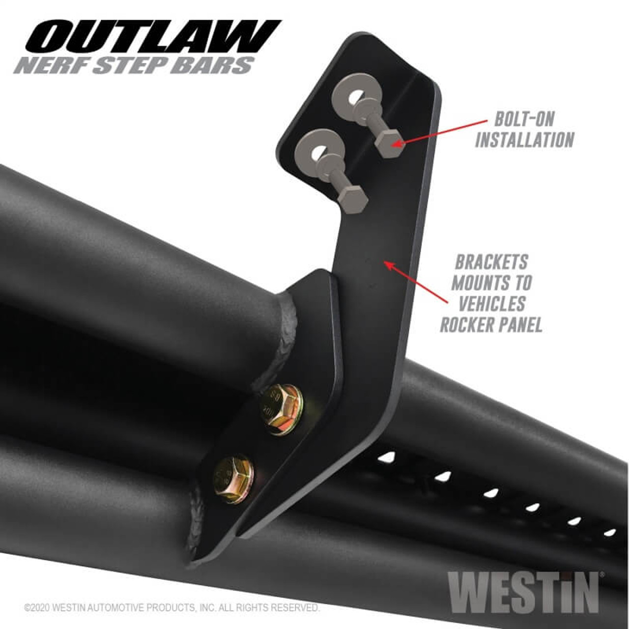 Westin Outlaw Nerf Step Bars For 09-18 Ram 1500 - 58-53565