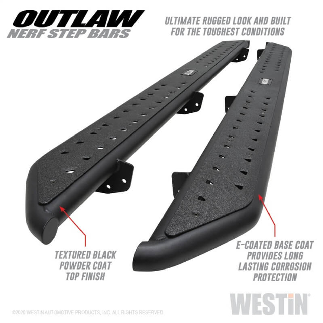 Westin Outlaw Nerf Step Bars For 2014+ Toyota 4Runner - 58-53835