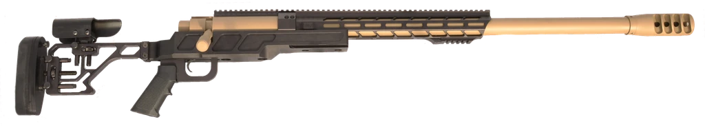 Noreen ULR 2.0 .50 BMG in Desert Tan Finish – Single-Shot Bolt Action Rifle with Timney Trigger and Custom Adjustable Stock