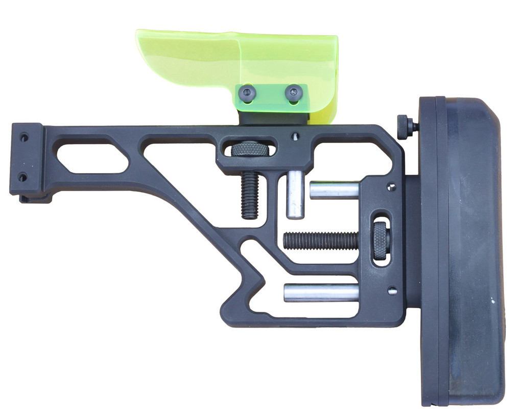 ULR Mini Adjustable Stock Upgrade – Angle View – Precision shooting meets perfect fit. This adjustable stock is designed for the ULR Mini and allows for length of pull and cheek weld adjustments, giving you full control for long-range accuracy.