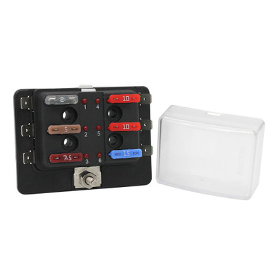 Cole Hersee Standard 6 ATO Fuse Block w/LED Indicators Cole Hersee Standard 6 ATO Fuse Block w/LED Indicators