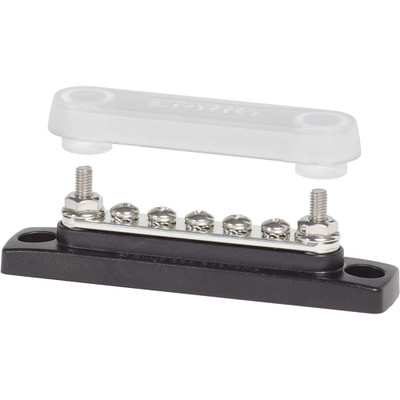 Blue Sea 2314 MiniBus 100 Ampere Common BusBar 5 x 8-32 Screw Terminal with Cover Blue Sea 2314 MiniBus 100 Ampere Common BusBar 5 x 8-32 Screw Terminal with Cover