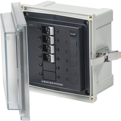 Blue Sea 3135 - SMS Panel Enclosure w/UL Main & 3 Branch (12/24V) - 12/24V DC Blue Sea 3135 - SMS Panel Enclosure w/UL Main & 3 Branch (12/24V) - 12/24V DC