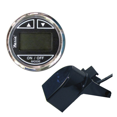 Faria Chesapeake Black 2" Depth Sounder w/Transom Mount Transducer Faria Chesapeake Black 2" Depth Sounder w/Transom Mount Transducer