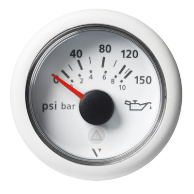Veratron 52mm (2-1/16") ViewLine Engine Oil Temperature Pressure Gauge - 150 PSI - White Dial & Bezel Veratron 52mm (2-1/16") ViewLine Engine Oil Temperature Pressure Gauge - 150 PSI - White Dial & Bezel