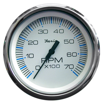 Faria Chesapeake White SS 4" Tachometer - 7000 RPM (Gas) (All Outboards) Faria Chesapeake White SS 4" Tachometer - 7000 RPM (Gas) (All Outboards)