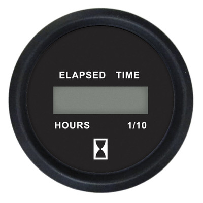 Faria Euro Black 2" Digital Hourmeter Gauge Faria Euro Black 2" Digital Hourmeter Gauge