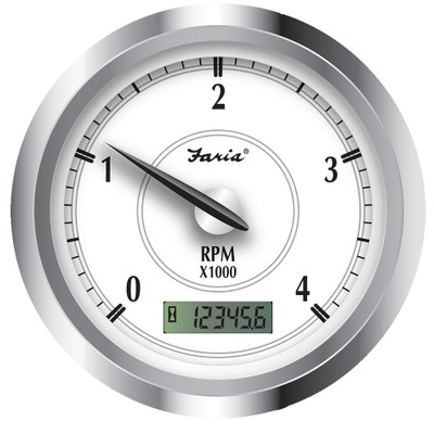 Faria Newport SS 4" Tachometer w/Hourmeter f/Diesel w/Magnetic Pick-Up - 4000 RPM Faria Newport SS 4" Tachometer w/Hourmeter f/Diesel w/Magnetic Pick-Up - 4000 RPM