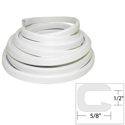 TACO Flexible Vinyl Trim - ½" Opening x ?"W x 25'L - White TACO Flexible Vinyl Trim - ½" Opening x ?"W x 25'L - White