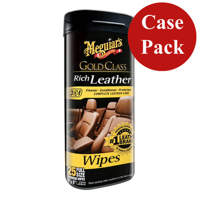 Meguiar's Gold Class Rich Leather Cleaner & Conditioner Wipes *Case of 6* Meguiar's Gold Class Rich Leather Cleaner & Conditioner Wipes *Case of 6*