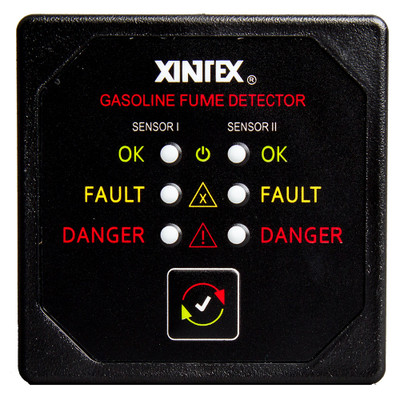 Xintex Gasoline Fume Detector w/2 Plastic Sensors - Black Bezel Display Xintex Gasoline Fume Detector w/2 Plastic Sensors - Black Bezel Display