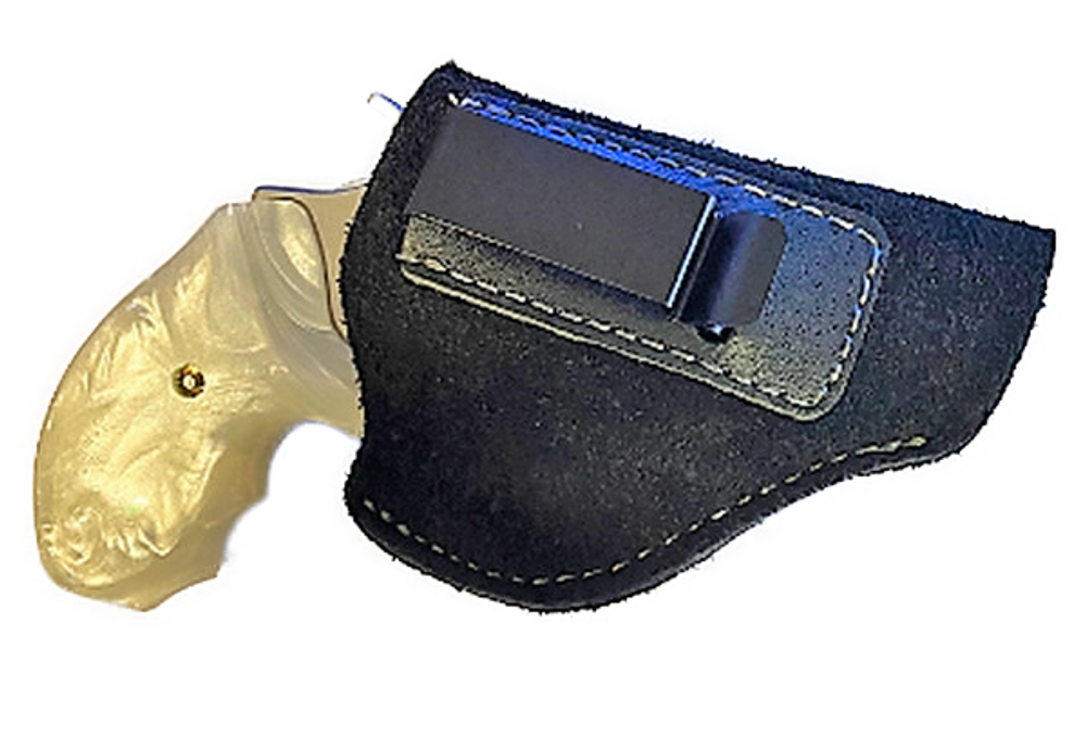 Suede leather IWB holster for most small frame revolvers