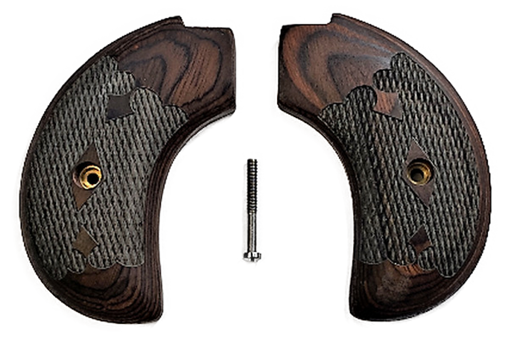 The Rosewood Bird's Head Version Heritage Arms Rough Rider 6 & 9 Shot Grips (.22 &.22 Mag)