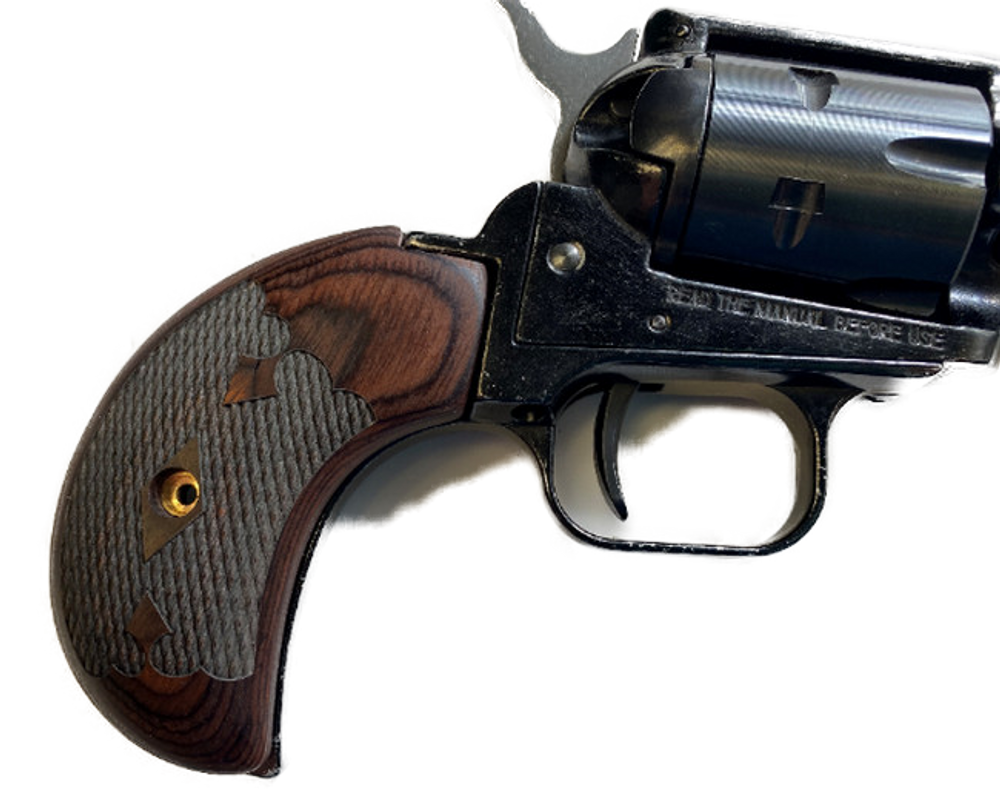 The Rosewood Bird's Head Version Heritage Arms Rough Rider 6 & 9 Shot Grips (.22 &.22 Mag)