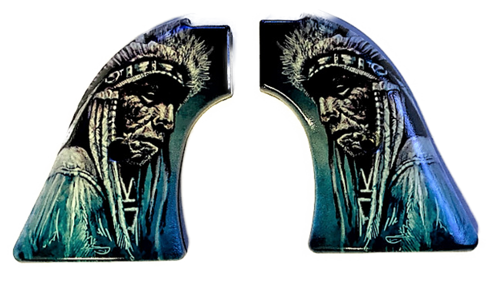 Heritage Arms Rough Rider GRIPS .22 & .22 MAG UV Printed HD Picture of  Sioux Chief