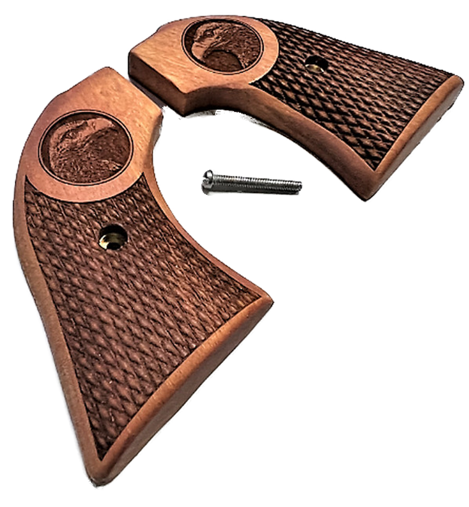 HERITAGE ROUGH RIDER Walnut GRIPS .22 & .22 MAG Carved American eagle