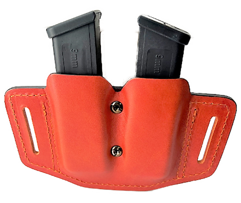 Brown Double Magazine Pouch/Holder for Glock 17/19/22/23/26/27 NEW