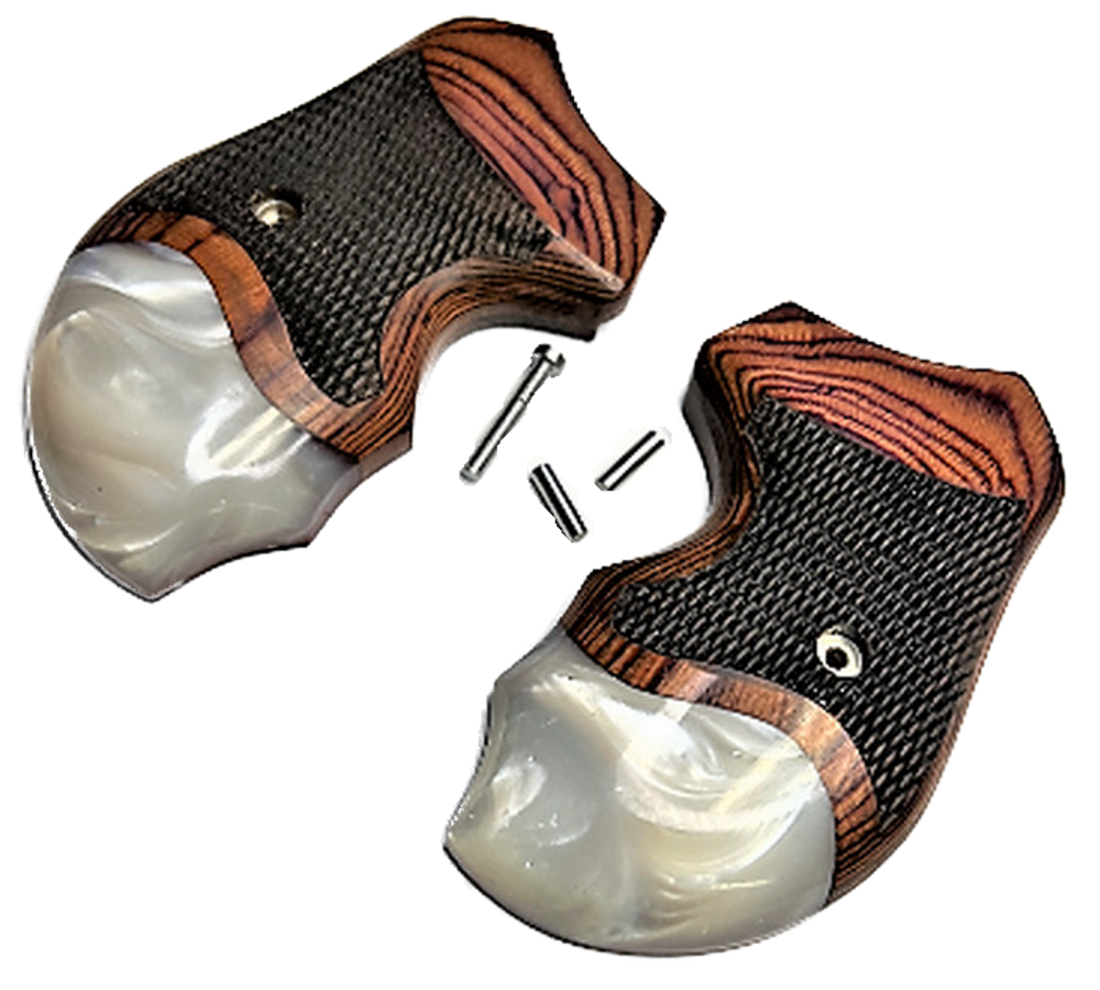 Charter Arms Grips universal fit Rosewood Pearl Checkered