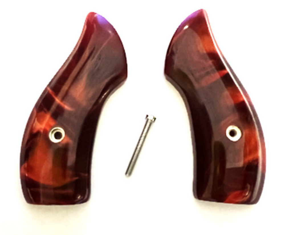 J Frame Round Butt Grips fits Smith & Wesson S&W Classic Red Pearl
