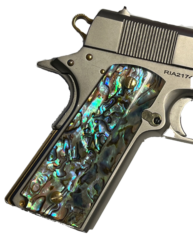 1911 Colt & Clones CUSTOM GUN GRIPS Full size Abalone Mother of Pearl