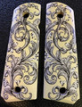 Full Size 1911 Grips Colt Gov & Clones HD Picture of Scrolls UV printed on wood