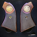 Heritage Arms Rough Rider 6 & 9 Shot Grips Checkered Rosewood Eagle med