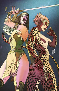 CHEETAH AND CHESHIRE ROB THE JUSTICE LEAGUE #2 (OF 6) CVR C GUILLEM MARCH CARD STOCK VAR