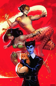 CHEETAH AND CHESHIRE ROB THE JUSTICE LEAGUE #3 (OF 6) CVR C NOOBOVICH CARD STOCK VAR