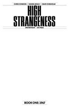 HIGH STRANGENESS 1967 #1 (OF 5) CVR G BLANK SKETCH VAR