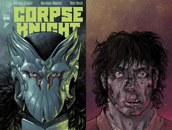 CORPSE KNIGHT #1 (OF 6) CVR G MATTHEW ROBERTS DIE CUT HELMET VAR