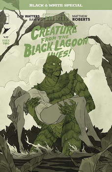 UNIVERSAL MONSTERS CREATURE FROM THE BLACK LAGOON LIVES BLACK & WHITE SPECIAL #2 (OF 2) CVR B ABIGAIL LARSON 
