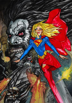 LOBO #4 CVR E SIMON BISLEY SUPERGIRL MOVIE CARD STOCK
