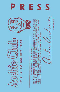 ARCHIES MADHOUSE #1 FACSIMILE EDITION CVR F BOB MONTANA ARCHIE FAN CLUB CARD FOIL VAR