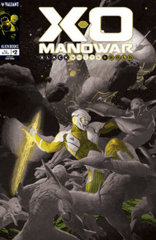 X-O MANOWAR BLACK WHITE & GOLD #2 CVR B RIBIC BLACK WHITE & GOLD