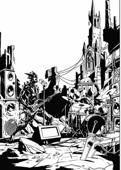 FIREBORN #6 CVR F EMMANUEL GERVASONI CARDSTOCK CONCERT B&W VAR