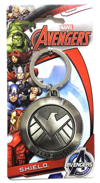 AVENGERS SHIELD LOGO PEWTER KEYRING