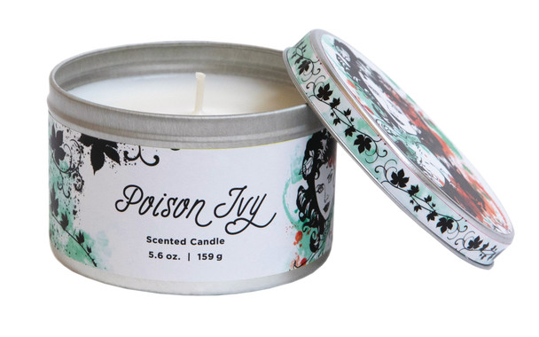 DC HEROES POISON IVY 5.6OZ SCENTED CANDLE TIN